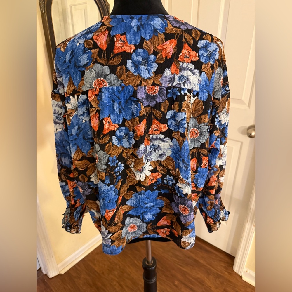 πΈ Zara Floral Print Blouse β Size XS (Fits Like S/M) πΈ - Picture 5 of 6